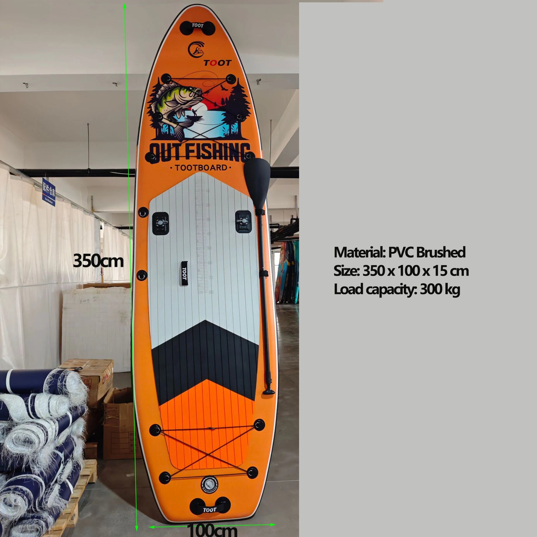Portable Inflatable Paddleboards Set for Water Fishing Use Durable PVC Brushed Material SUP Platforms Water Yoga Exercise Boards