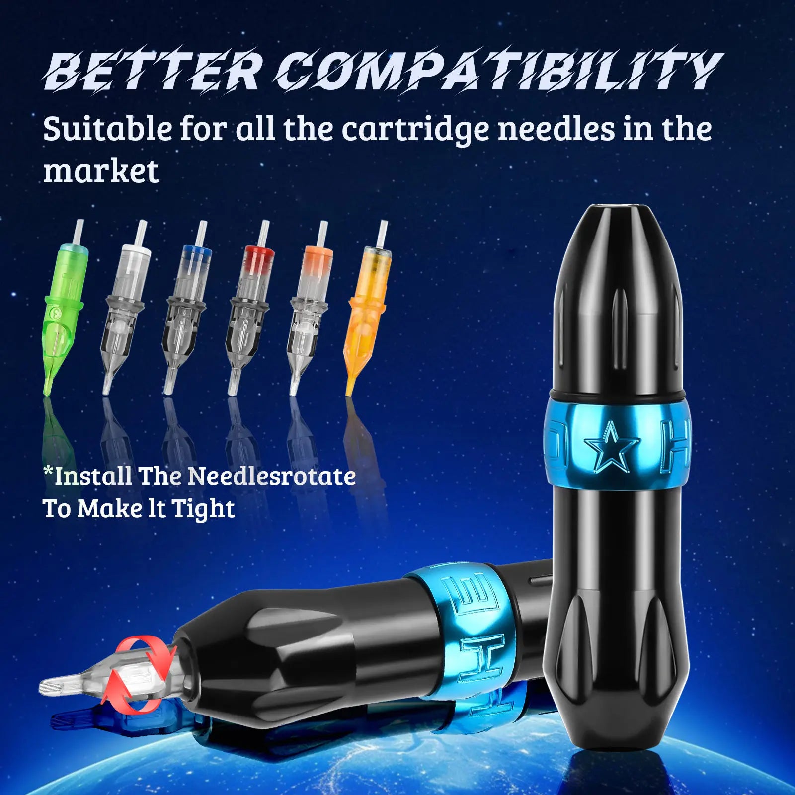 Rocket Motor Tattoo Pen Rotary Tattoo Machine Tattoo Cartridges Needles Gun Equipment For Semi Permanent Microblading Makeup