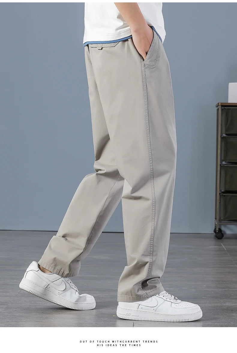 95%Cotton Men's Cargo Pants Summer Work Wear Spring New In Large Size Casual Climbing Joggers Sweatpants Hombre Autumn Trousers