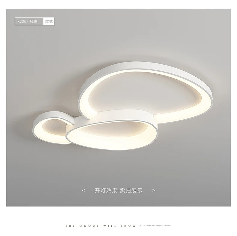 Modern Round LED Ceiling Light with Adjustable Brightness for Living Room Bedroom Dining Room Home Decor Lusters Luminaires