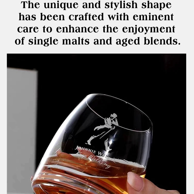 Johnnie Walker Whiskey Glasses 10 OZ Whiskey Glasses, Rocks Glasses for Scotch, Liquor Vodka, Bourbon, Whiskey Gifts