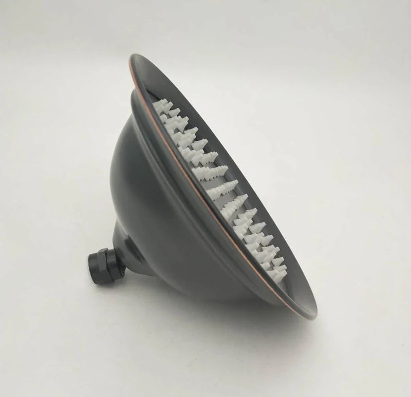 8 Inch Round Ceramic Handle Shower Head Bathroom Solid Brass Copper Rain Shower Head Waterall Hand Shower