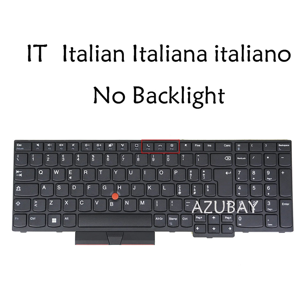 Italian Laptop Keyboard For Lenovo ThinkPad T15 Gen 1 20S6 20S7, P15s Gen 1 20T4 20T5, T15 Gen 2 20W4 20W5, P15s Gen 2 20W6 20W7