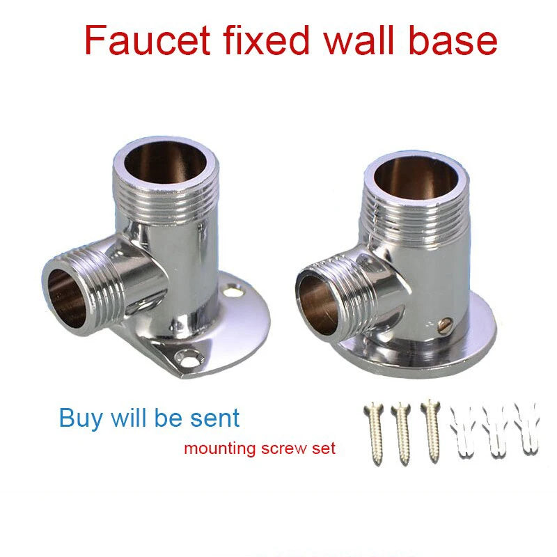 1/2" 3/4" Bathroom Faucet Fixed Base Wall Mounted Tap Installation Adapter Universal Connector Shower Inlet Outlet Valve Parts
