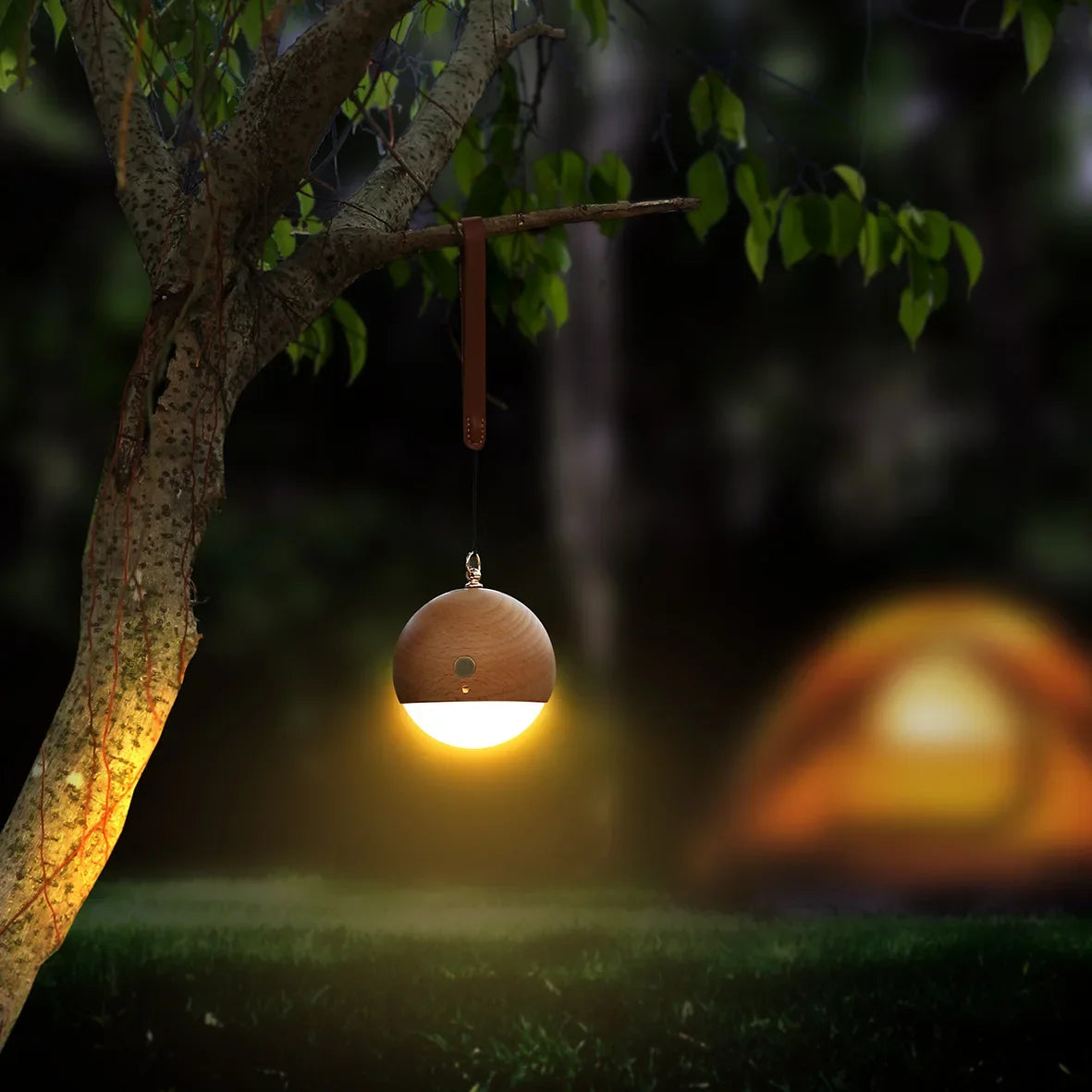 Smart Voice Control Light Portable Light USB Charging Wall Lamps Bedside Light Wall Hanging Wireless Round Atmosphere Lighting