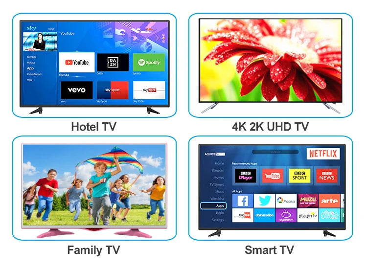 LED 85 Inch Big Size Frameless 4K Smart TV Multi-language Wifi Online Television for Home Office