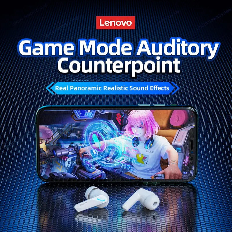 Choice Lenovo GM2 Pro TWS Wireless Bluetooth Headset Touch Control Mic Earbuds Headphones Noise Cancelling Air Pro Earphones
