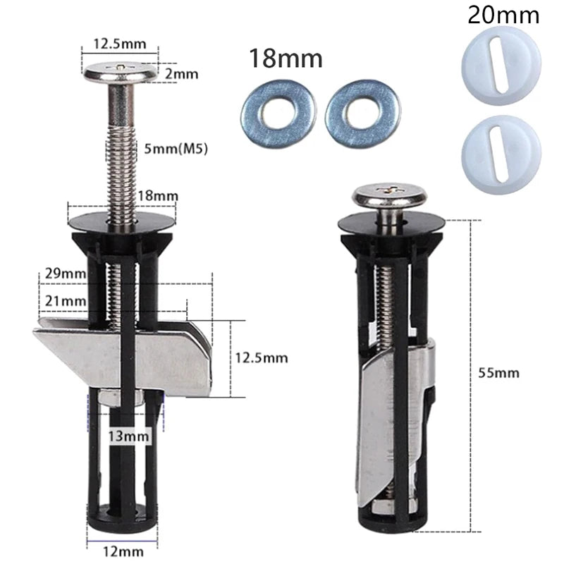 Duty Toilet Seat Fastener Bolt Kit Toilet Seat Screws Replacement Kit Universal Toilet Cover Fixing Accessories