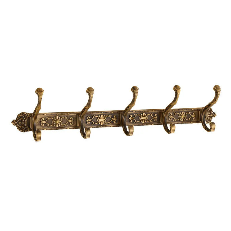 Antique Carved Towel Hanger Clothes Hat Hook Row Vintage Robe Hook Bathroom Robe Hook Bath Hardware Set Kitchen Hanger