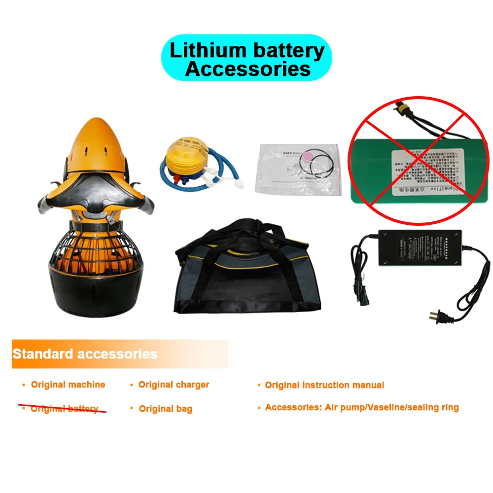 2026 New Design Factory Offer 300W High-Class Diving Equiment Water Scooter,Sea Scooter Underwater Screw (Without Battery)
