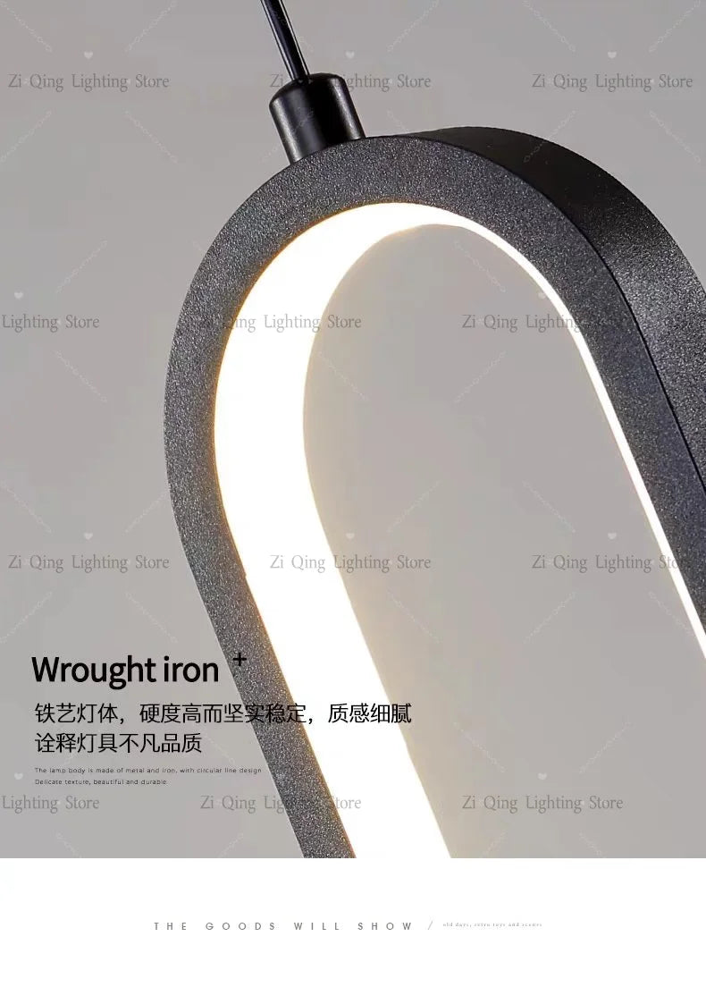 Modern LED Pendant Light Minimalist Chandelier Nordic Hanging for Living Room Restaurant Villa Loft Ceiling Staircase