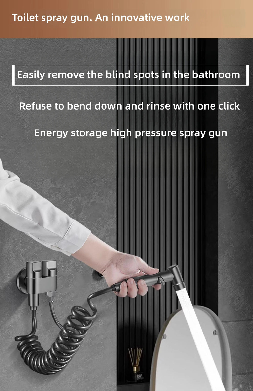 Bathroom Set, High-pressure handheld sprinkler, bathroom cleaning, bathroom accessories, sanitary shower