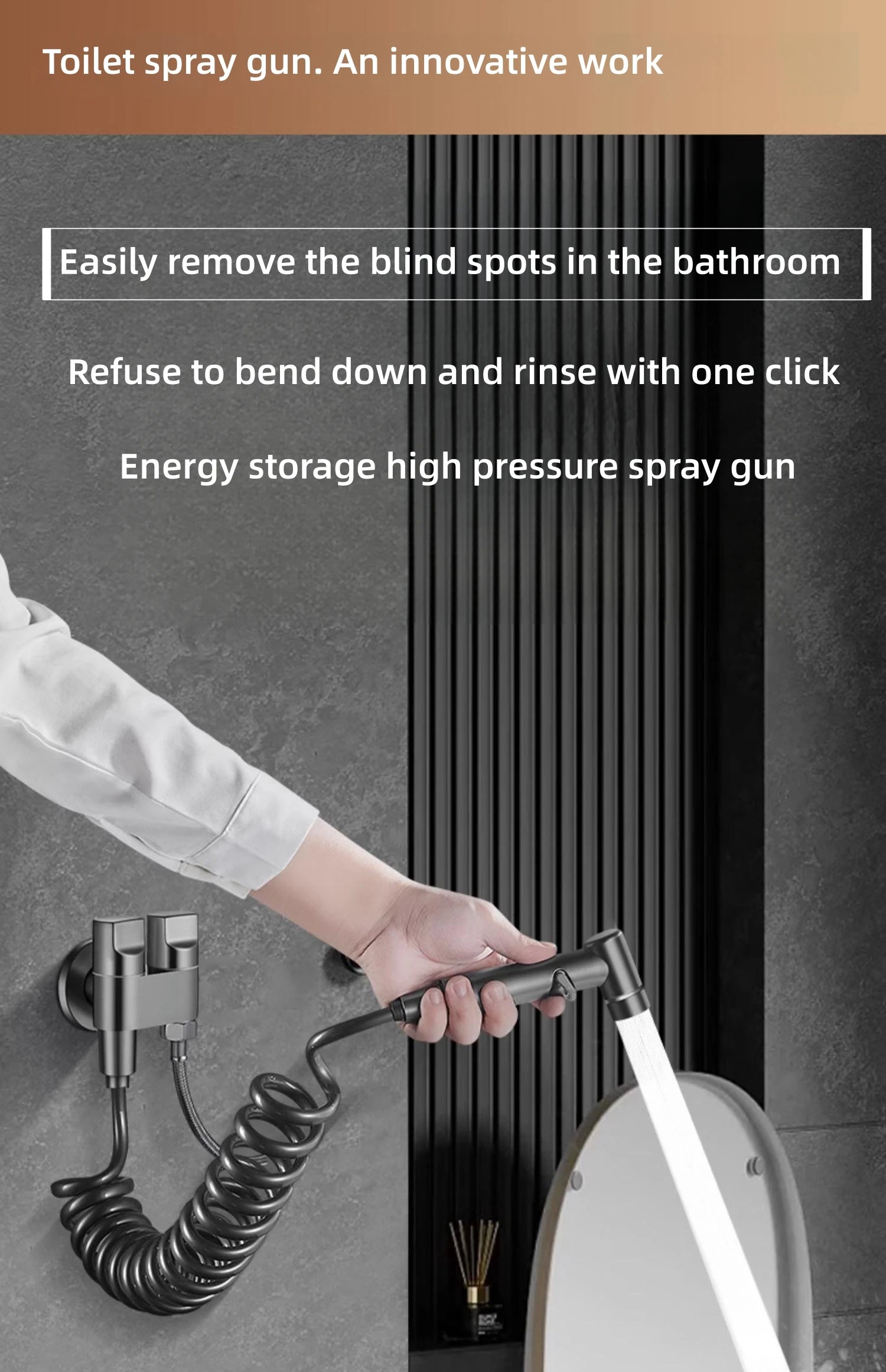 Bathroom Set, High-pressure handheld sprinkler, bathroom cleaning, bathroom accessories, sanitary shower