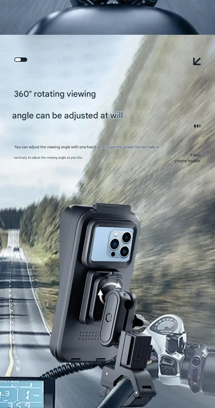 Three Proof Car Phone Holder Waterproof Dustproof Anti-Fall for Motorcycles Electric Bikes Bicycles - Secure Mounting