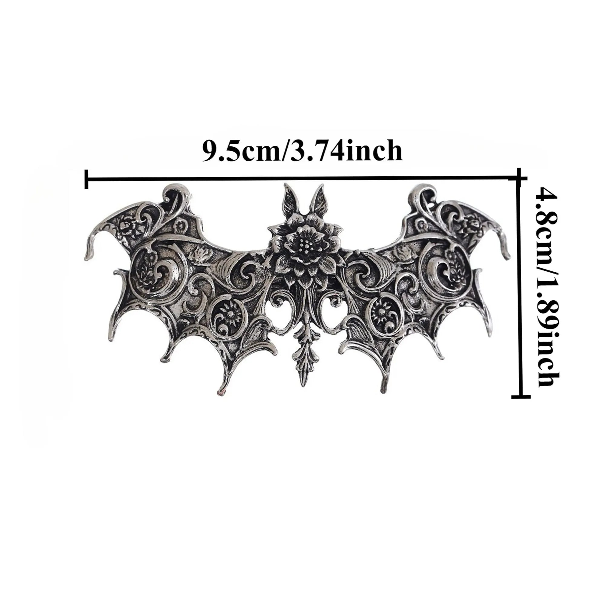 1pc Viking Retro Gothic Bat Women's Hair Clip Personalized Fashion Multi functional Party Hair Accessories Perfect Gift Choice
