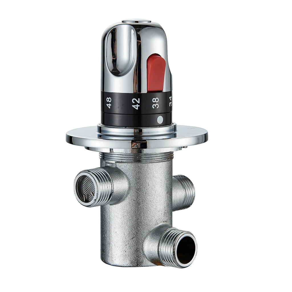 Chrome Thermostatic Shower Faucets Set Bathroom Thermostatic Mixer Tap Hot And Cold Bathroom Mixer Mixing Valve Bathtub Faucet