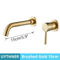 Brushed Gold/Black Basin Faucet Concealed Wall Mounted For Bathroom Faucets Bath Basin Sink Tap Bathtub Hot And Cold Water Mixer