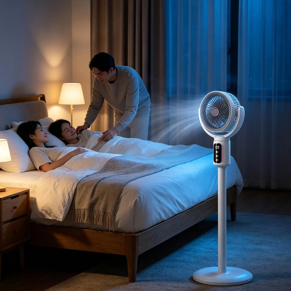 Air Circulation Fan Rechargeable Oscillating Fan Five Gear Adjustment Stand Fan Adjustable Height Household Air Circulation Fan