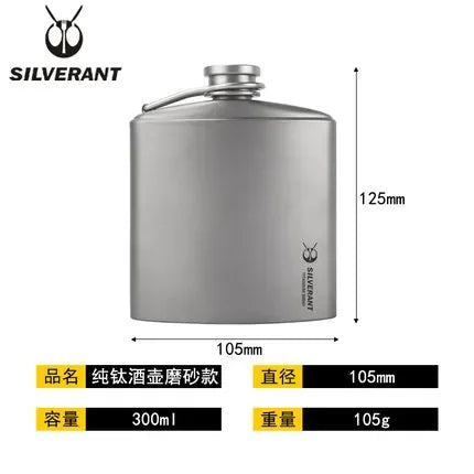 Pure Titanium Water Wine Coffee Tea Bottles Flasks Cans Portable Outdoor Camping Gear EDC Tools