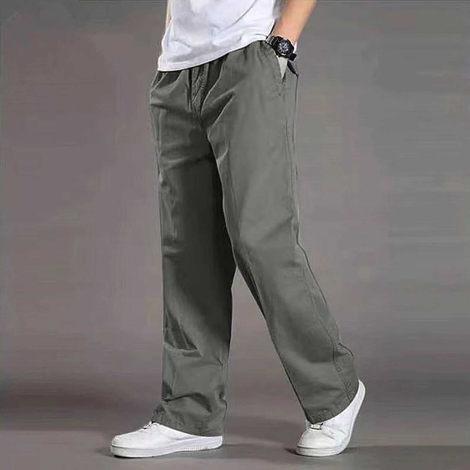 Cotton Men Sweatpants Sports Joggers Pant Tracksuit Jogging Trouser Plus Size 4xl Sportswear Wide Leg Cloth 2024 Spring