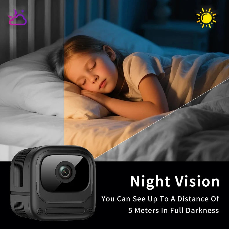 Mini Security Camera Pro Full HD WiFi Surveillance With 2 Way Audio Motion Detection Infrared Night Vision Security O-Kam Cam