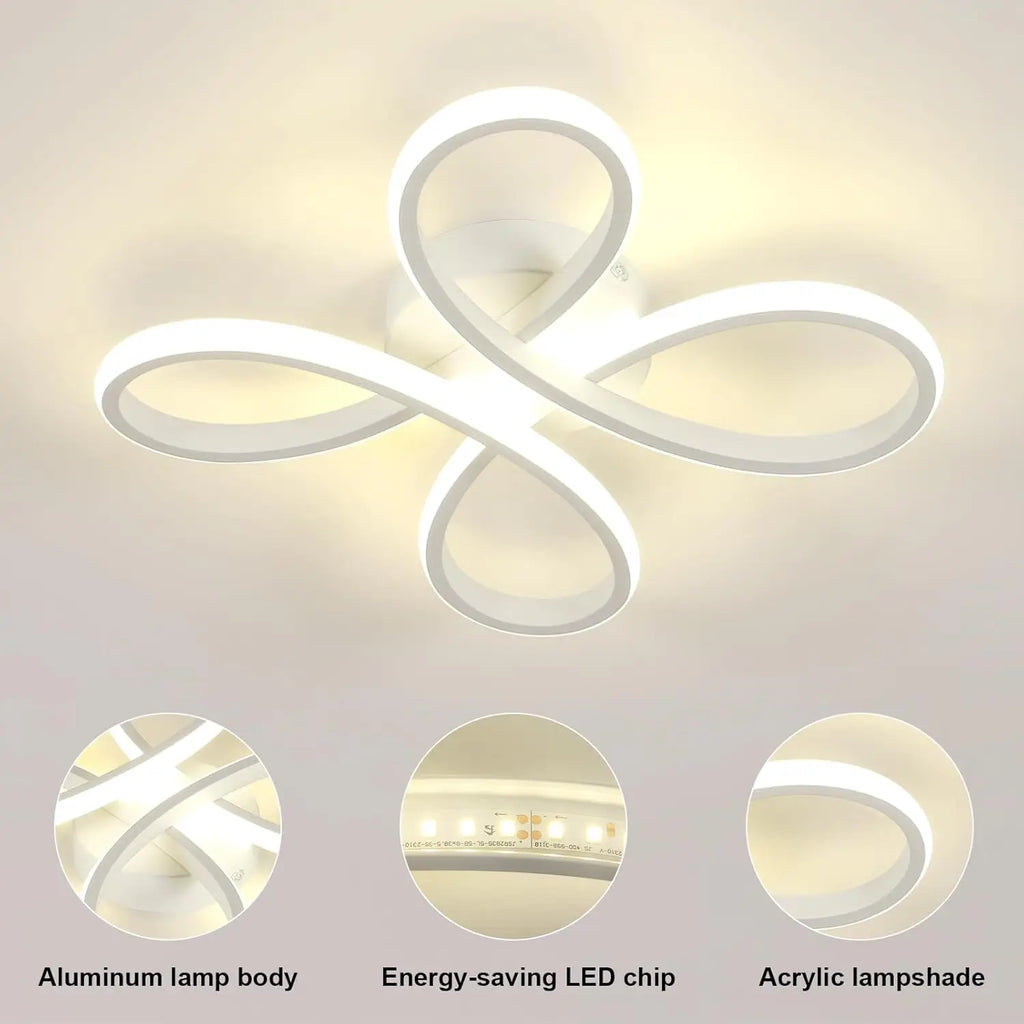Modern LED Ceiling Light, 27cm Ceiling Lamp, LED Ceiling Light Fixture for Bedroom Living Room, Dining Room Kitchen