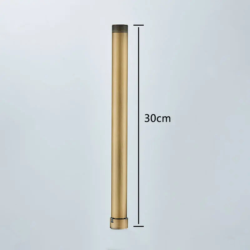 30/40cm Square Round Extension Tube For Bathroom Shower Faucet Black General Interface Extension Tubes Extend Pipe