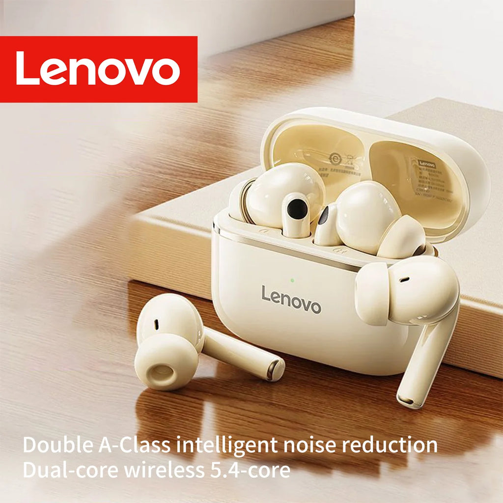 Lenovo Wireless Earbuds Low Latency BT5.4 HD Call with Noise Reduction Long Standby Ergonomic Human-Ear Design