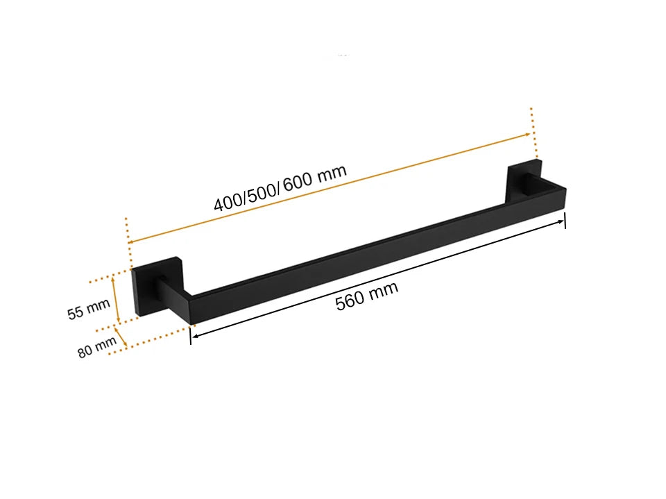 Matte Black Bathroom Hardware 304 Stainless Steel Towel Rack Toilet Paper Holder Liquid Soap Holder Towel Bar Toilet Accessories