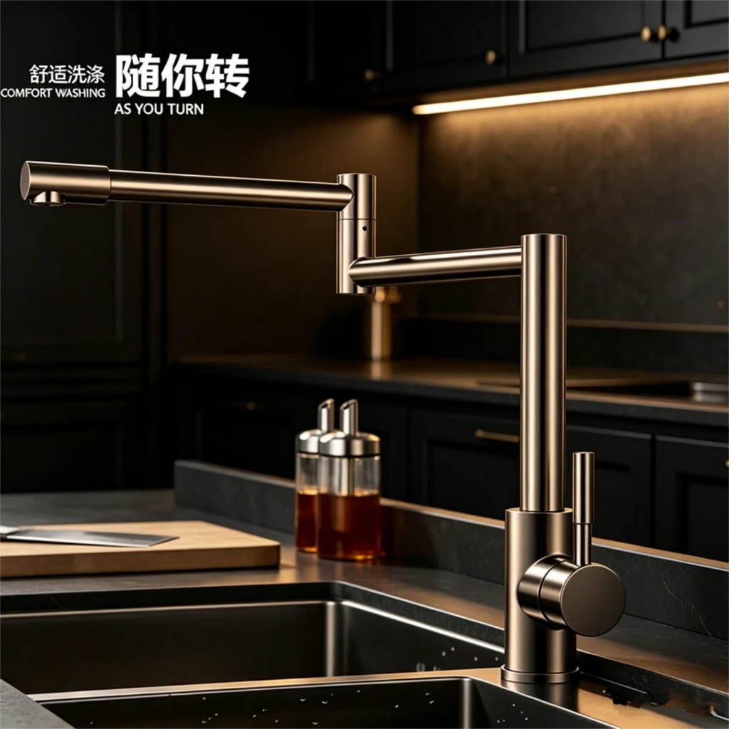 Foldable Kitchen Faucet Pot Filler Faucet Telescopic Cold And Hot Water Mixing Faucet Rotating Sink Faucet Tap