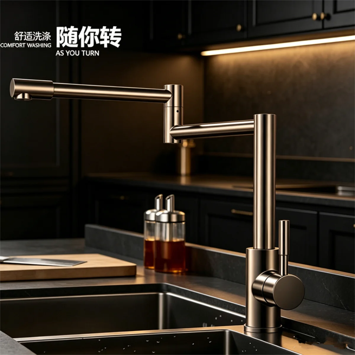 Foldable Kitchen Faucet Pot Filler Faucet Telescopic Cold And Hot Water Mixing Faucet Rotating Sink Faucet Tap