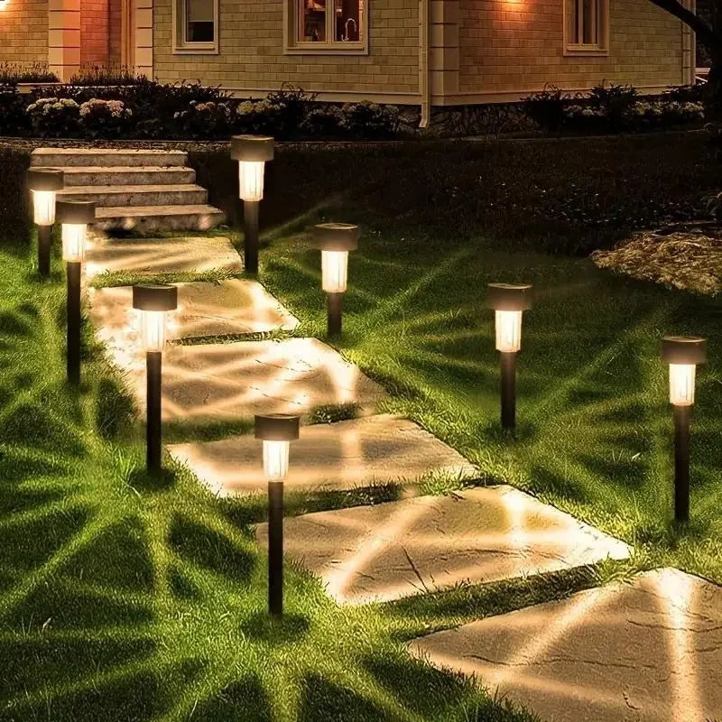 Outdoor Solar Garden Lights Auto On Off Pathway Lights for Yard Lawn Walkway Driveway Landscape Lighting  Clearance
