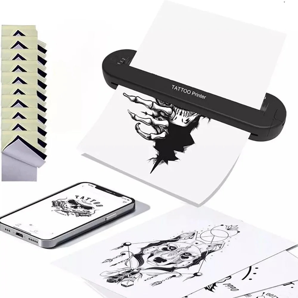 Tattoo Stencil Transfer Printer Machine ATS886 Tattoo Printer Portable Thermal Stencil Maker Line Photo Drawing Printing Copier
