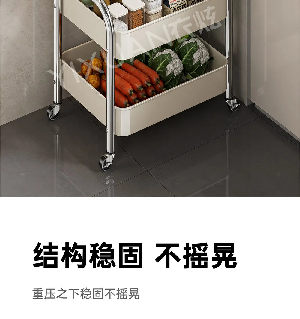 Kitchen Islands And Carts Trolley Rack Mobile Multi Functional Household Multi Layer Storage Organizer Cart Rack Shelf Furniture