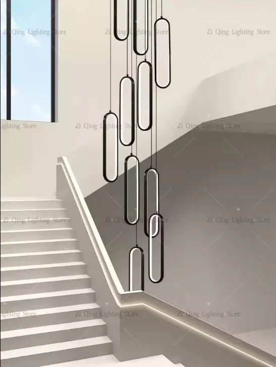 Modern LED Pendant Light Minimalist Chandelier Nordic Hanging for Living Room Restaurant Villa Loft Ceiling Staircase