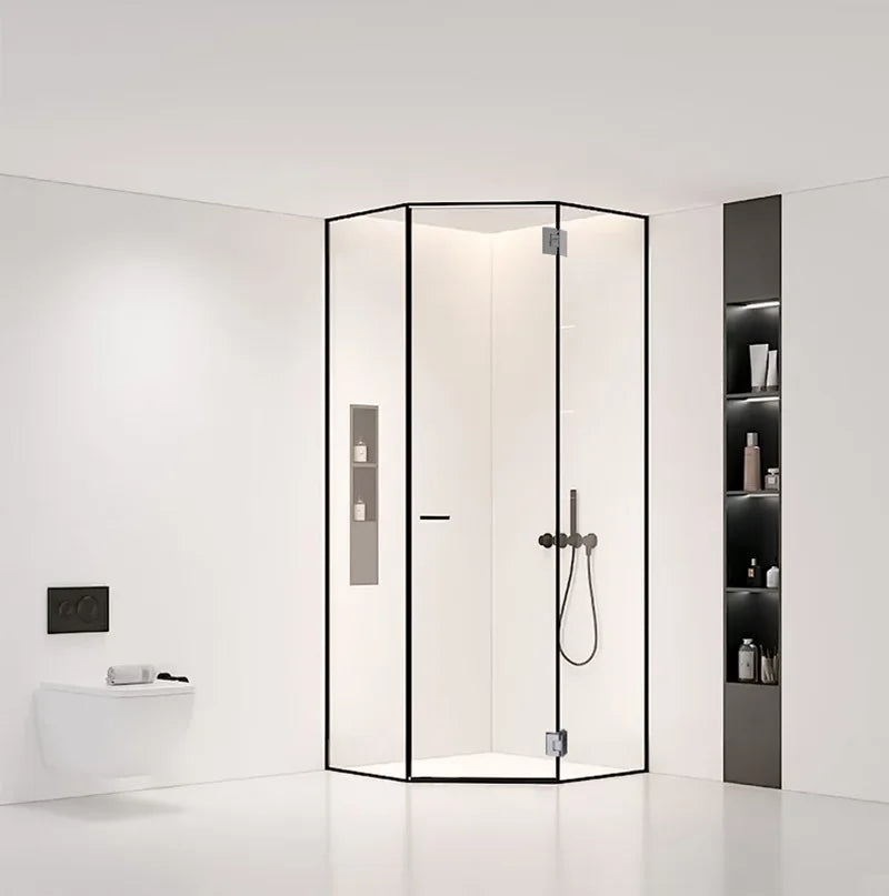 2Pcs 304 Stainless Steel Shower Enclosure Door Hinge 90 135 180 Degrees Rose Gold Matte Black Mirror Antique Bronze White