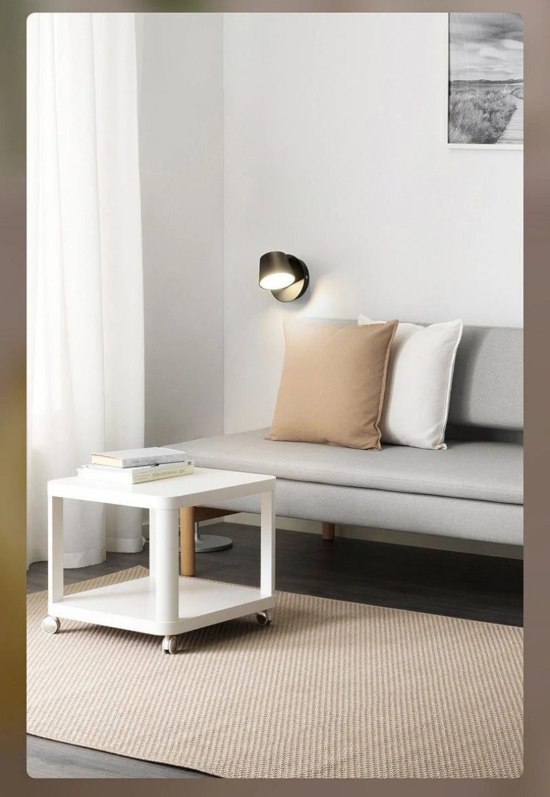 Nordic LED Wall Lamp With Switch 350 Degrees Rotatable Bedroom Bedside Corridor Reading Light Aisle Hotel Sconce Indoor Light