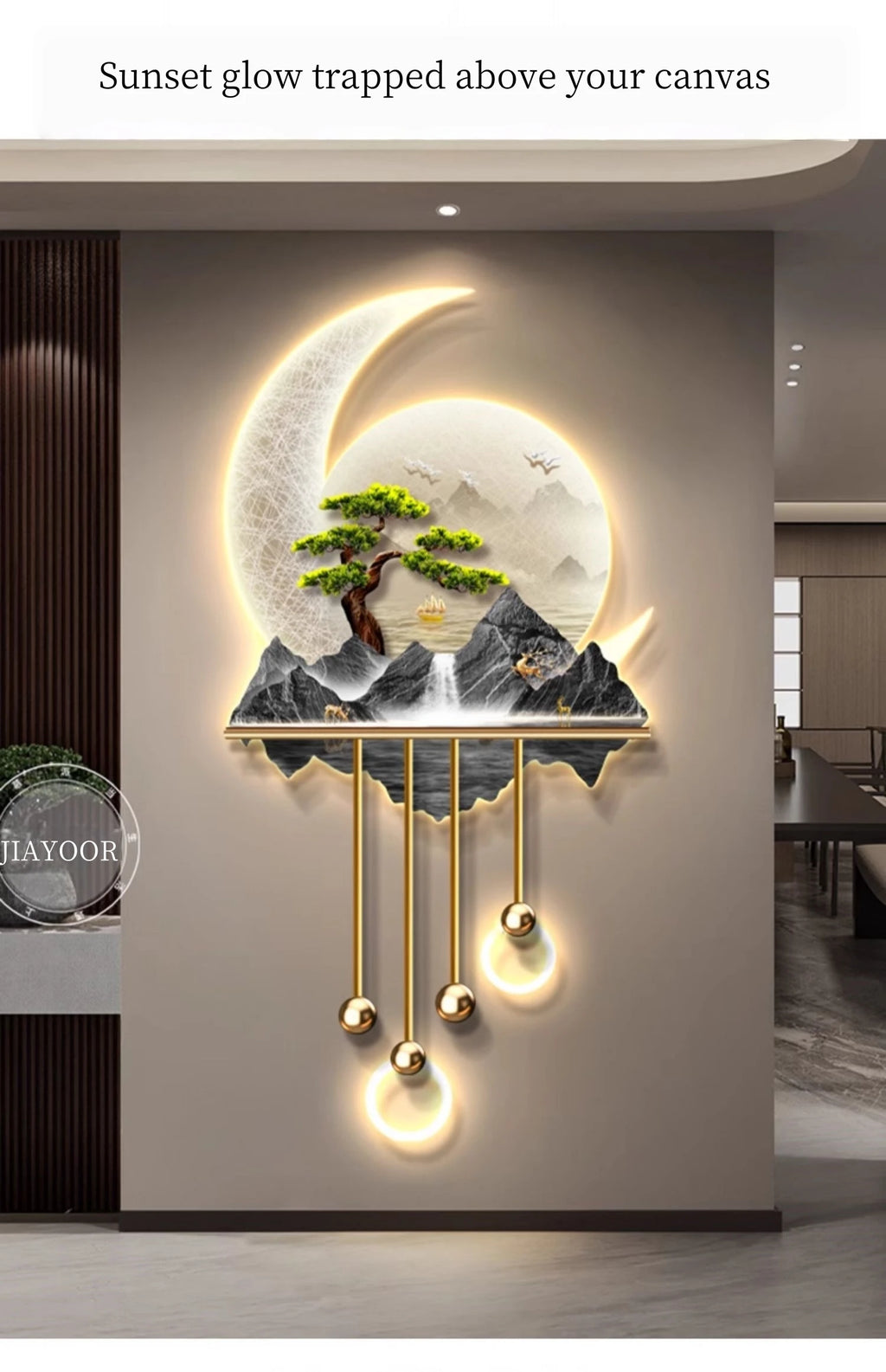 Modern Creative Entrance LED Mural Light For Corridor Living Room Dining Study Hanging Painting Lustre Home Decoration Wall Lamp