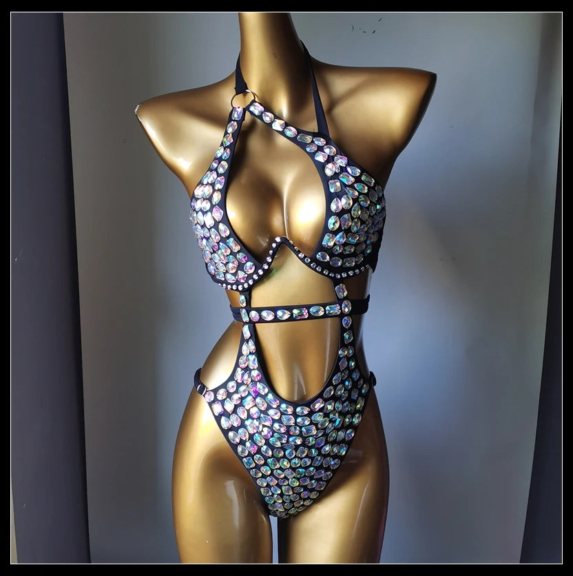 2025 newest fashion swimsuit bar bikinidiamond bikini crystal bar bikini  swimsuit handmade bar bikini diamond bikini swimsuit