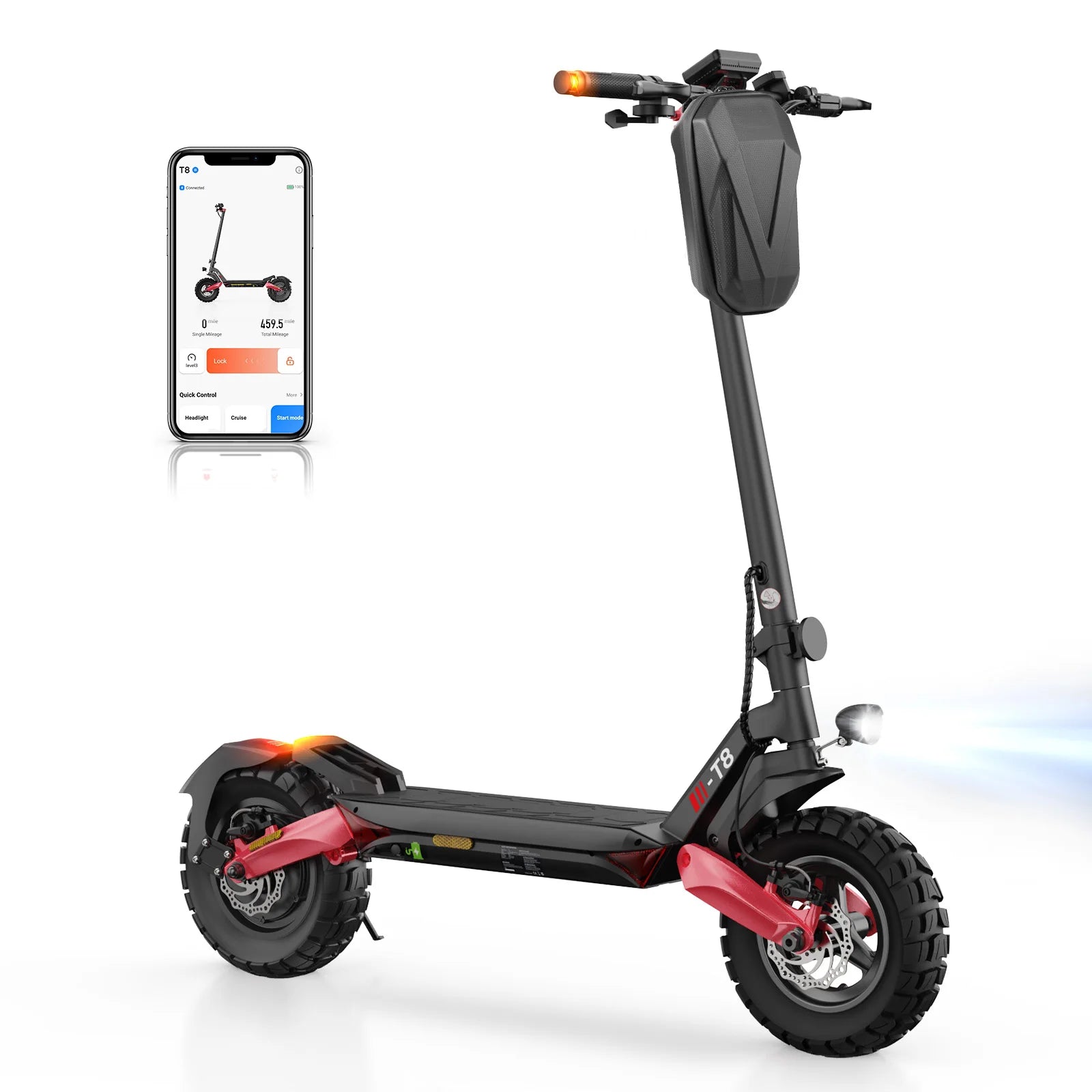 isinwheel T8 （ABE）adult electric scooter 1200W motor 48V15Ah battery electric scooter 10 inch solid tire  electric scooter