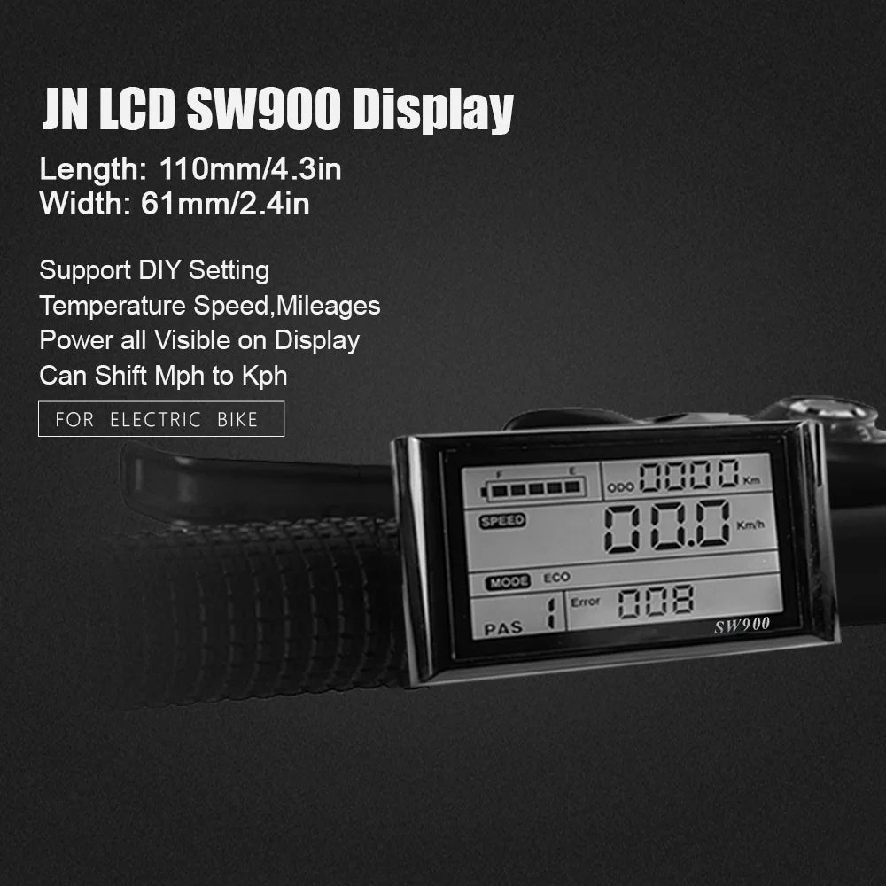 250W-750W Brushless For Electric Bike Controller LCD Panel Scooter EN06 S830 S866 JN Controller 15A 25A WP Plug Square Wave GD06