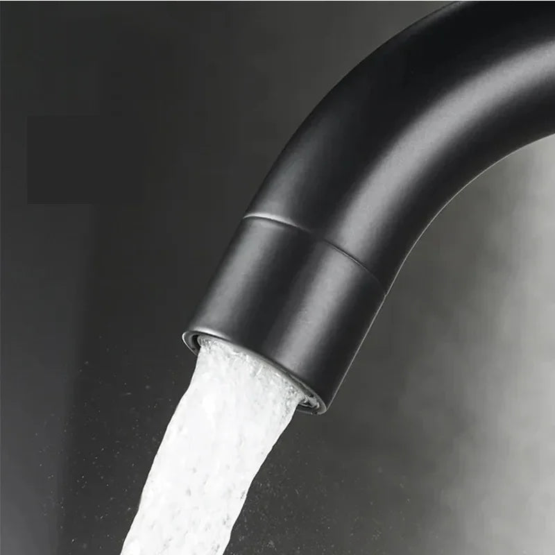 304 Stainless Bathroom Basin Faucet Steel Hot Cold Wash Mixer Crane Tap 360 Rotation Sink Faucets Single Lever Tap For Bathroom