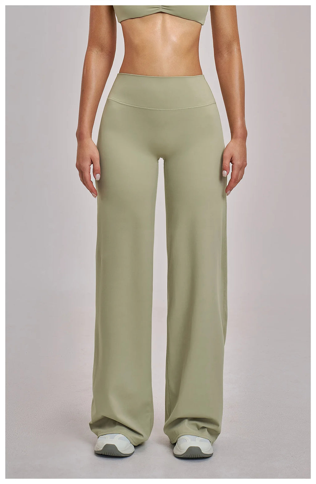 Women's Sports Yoga Pants High Waisted Straight Flared Trousers Running Fitness Sport Trousers Female Gym Casual Sports Pants