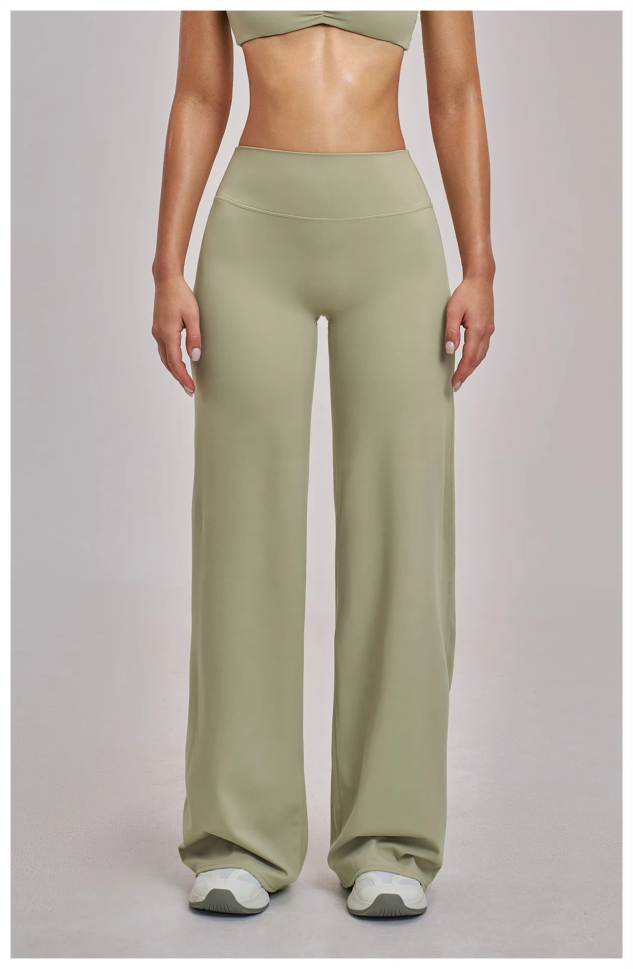 Women's Sports Yoga Pants High Waisted Straight Flared Trousers Running Fitness Sport Trousers Female Gym Casual Sports Pants