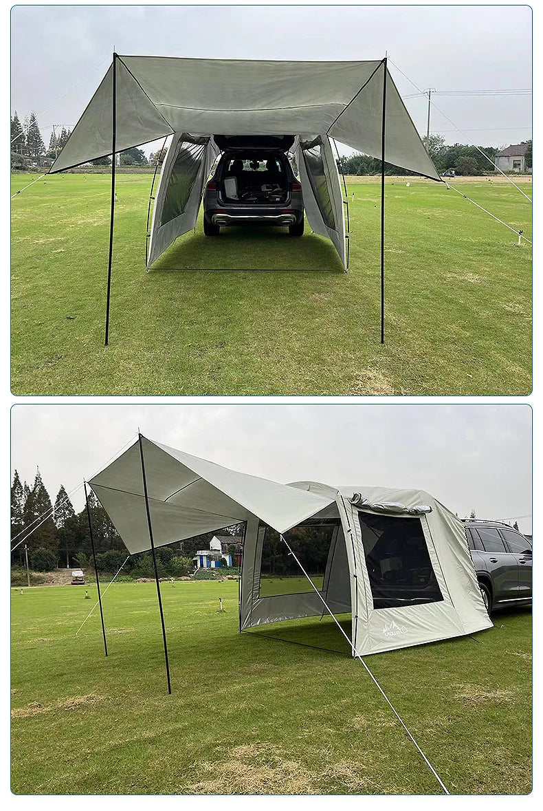 Multi-Person Car Rear Extension Tent for Self-Driving Travel Camping Barbecue Rainproof And Sunshade Waterproof SUV Trunk Tent