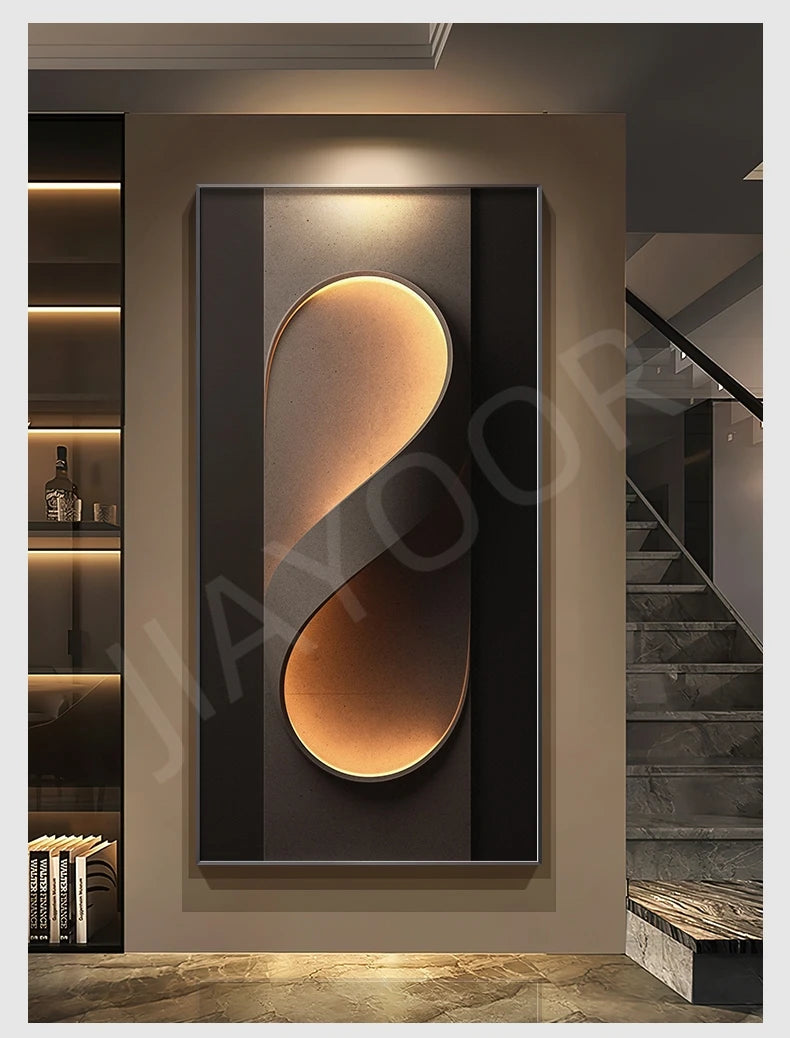 Luxury LED Wall Lamp Living Room Background Corridor Hotel Home Decoration High-end Luster Hanging Painting Modern Mural Light