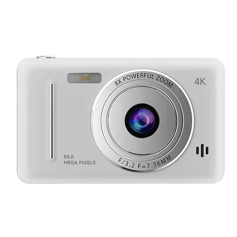 Advanced 50MP Dual Camera Kit, 4K Flash, CCD Digital, Vintage Design Entry-Level Camera