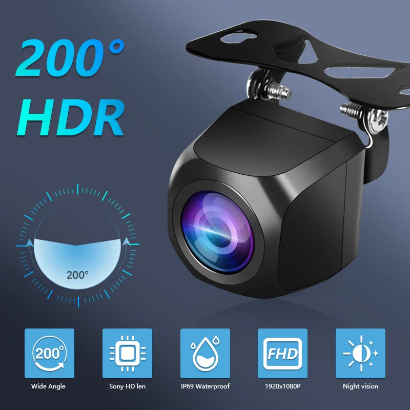 AHD 1920x1080P Car For View Camera 200° Fisheye Golden Lens Full HD Night Vision Vehicle back car reversing Front Camera