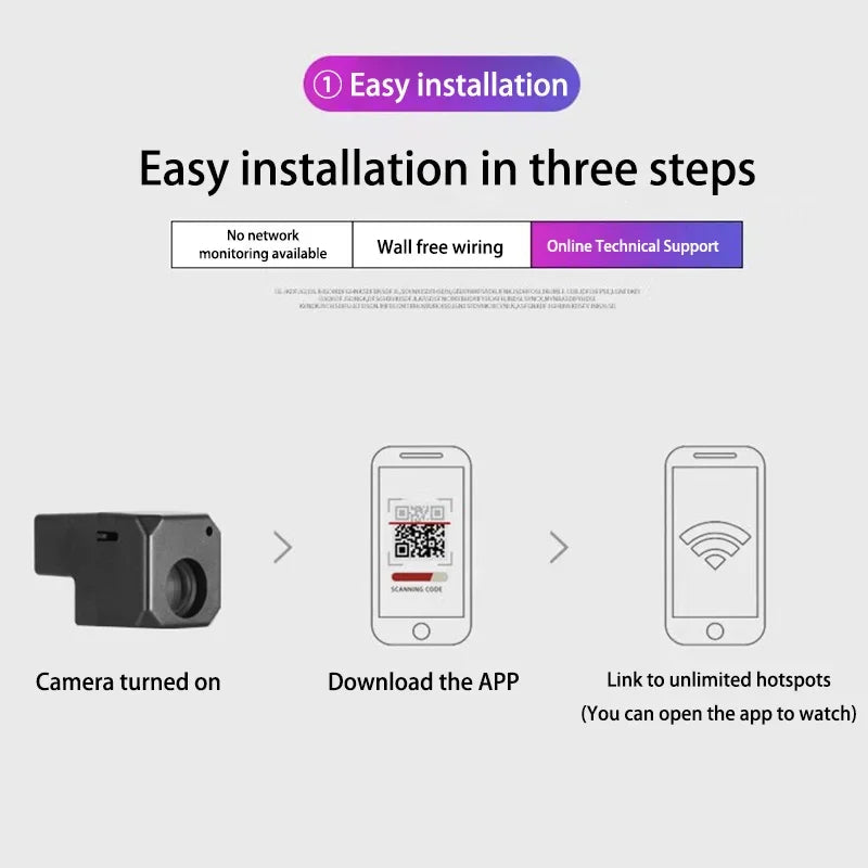 Security Camera 4K Smart Home Monitor with 150° Wide Angle & Infrared Night Vision, WiFi Surveillance Cam with Motion Detection