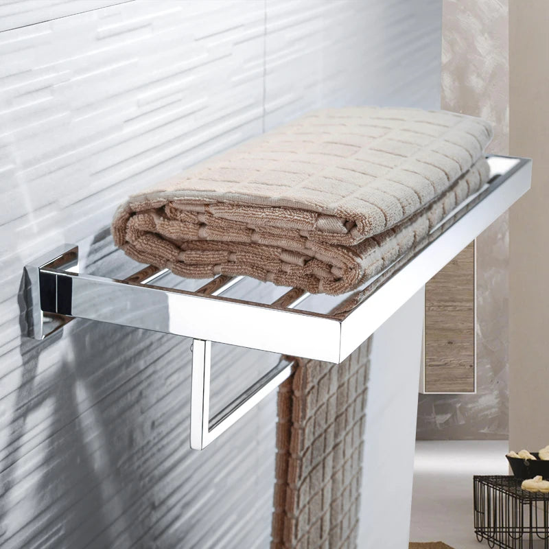 SANLUOIS High Quality SUS 304 Stainless Steel Bathroom Accessories Wall Monted Toilet Showerroom Towel Rack Bathroom Set